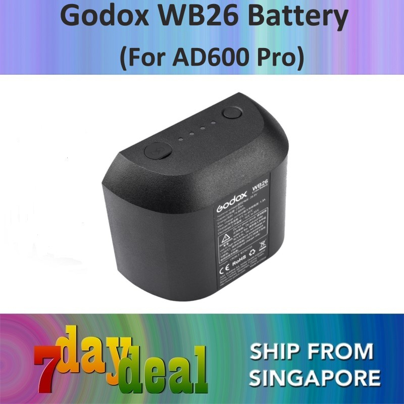 Batteria Godox WB26 Per Flash AD600 Pro - Ricambio Per Attrezzatura Fotografica Professionale