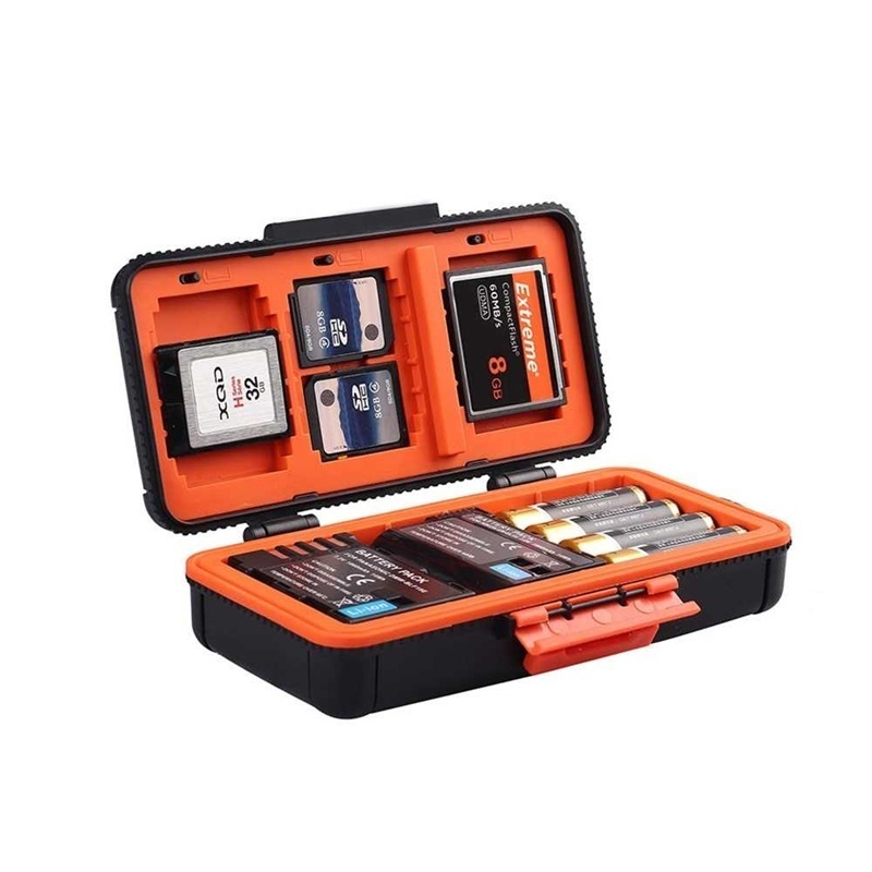 LensGo D950 - Camera Battery / AA Battery / SD Card & CF Card Case (Orange)