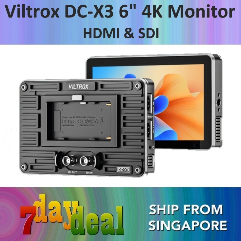 Viltrox DC-X3 HDMI / SDI On-Camera 6" Field Monitor (High Bright 2000 Nit and Touch Screen) / Bundle with Cage