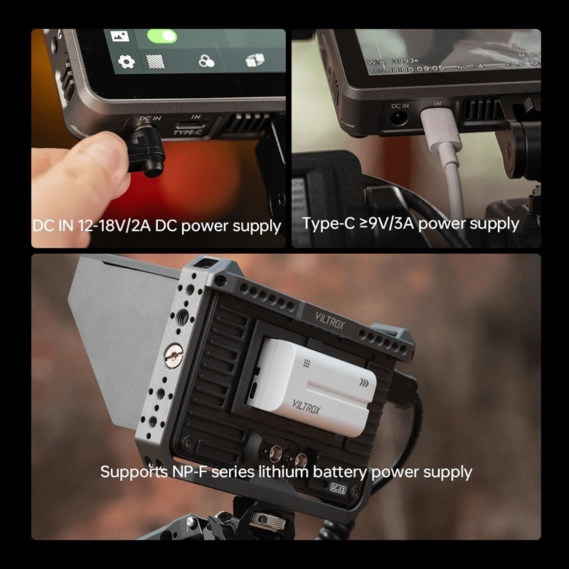 Viltrox DC-X3 HDMI / SDI On-Camera 6" Field Monitor (High Bright 2000 Nit and Touch Screen) / Bundle with Cage