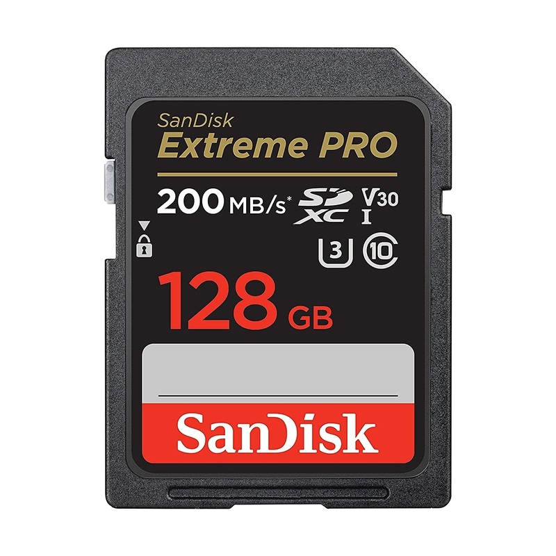 Sandisk Extreme Pro SD XC 128GB / 256GB UHS-I Card (200MB/S) – V30