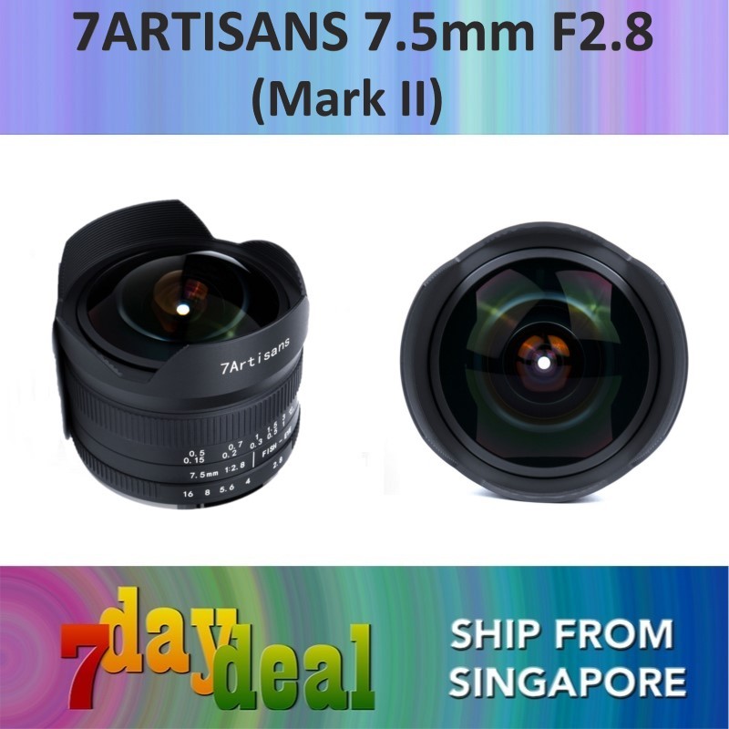 7Artisans 7.5mm F/2.8 II Fisheye APS-C Lens (E / X / Z Mount)