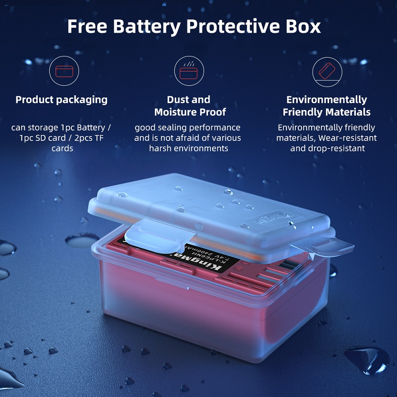 KingMa LP-E6NH 2400mAh Battery / 2600mAh Battery with Type-C Port / 2400mAh Battery Charger Kit (For Canon LP-E6, LP-E6N)