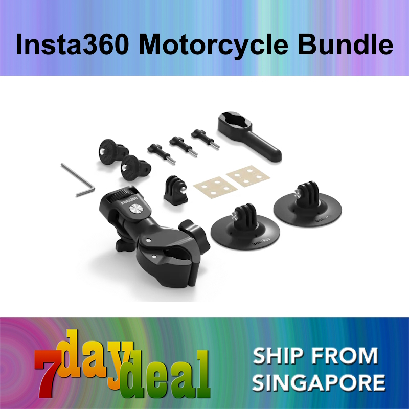Insta360 Motorcycle Mount Bundle (For X4, X3, GO 3s, GO 3, GO 2, ONE X