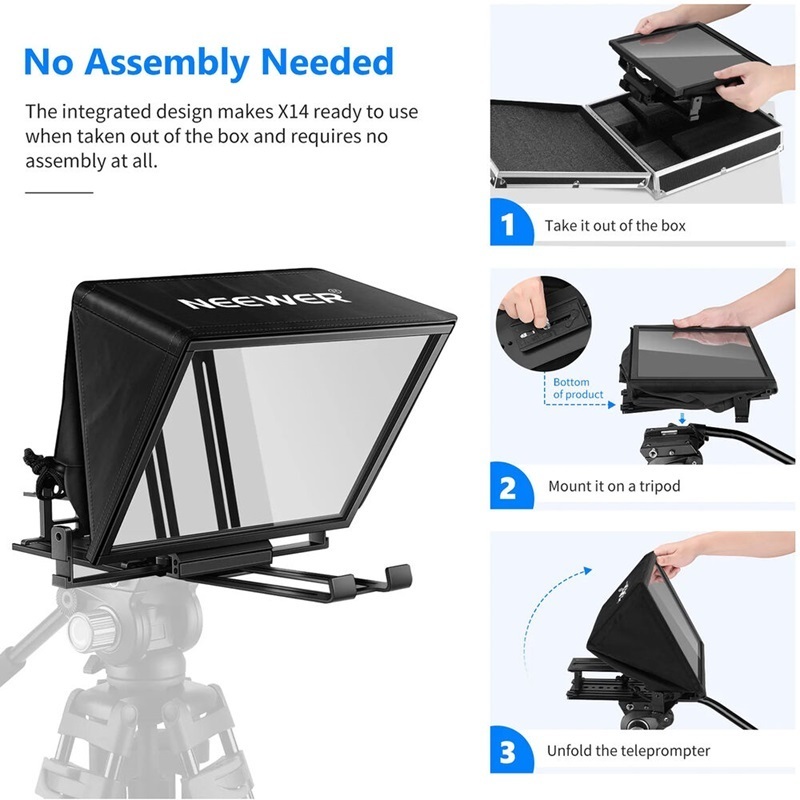 Neewer X14 14" Tablet Teleprompter (For 14” Tablet's width up to 22.1cm)