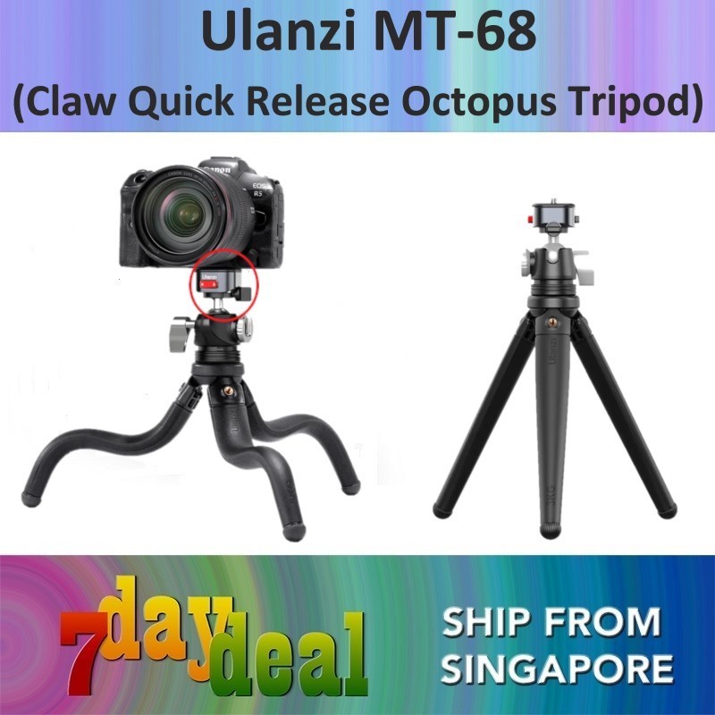 Ulanzi MT-68 -- Claw Quick Release Octopus Tripod (T061CNB1)