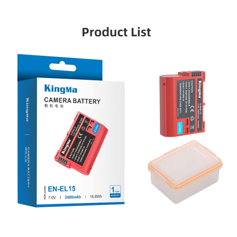 KingMa EN-EL15 / EN-EL15C (2400mAh / 2600mAh) Battery (For Nikon Z5 / Z6 / Z7 / Z6II / Z7II etc)