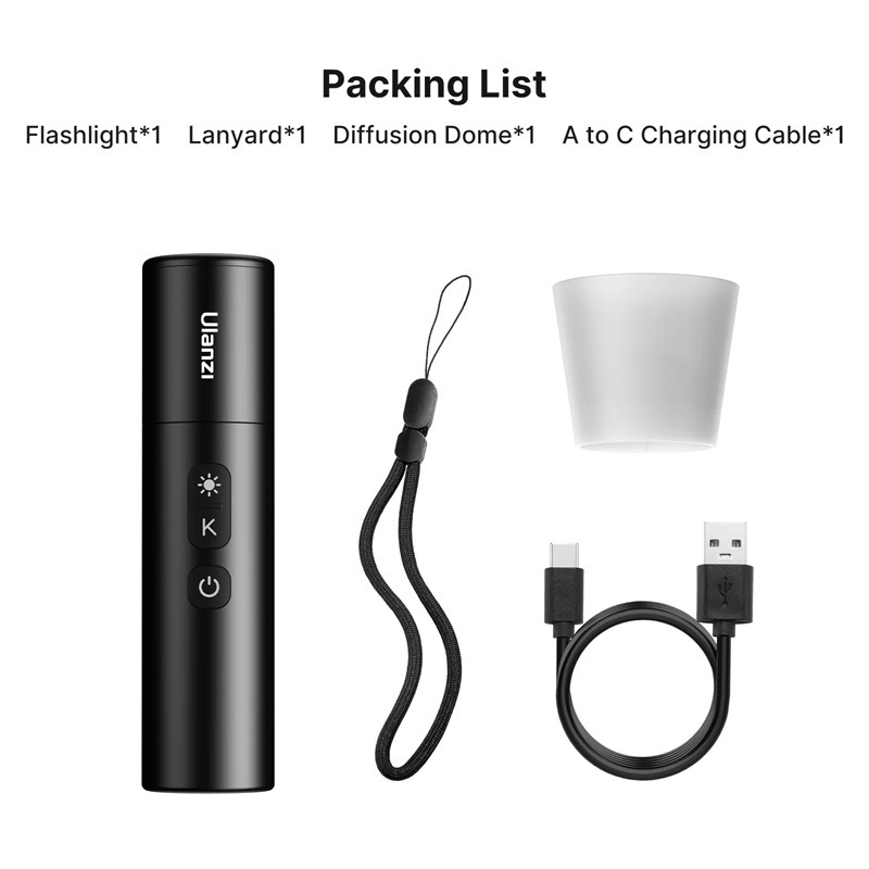 Ulanzi LM07 Photography Rechargeable Bi-Color Flashlight (L031GBB1)