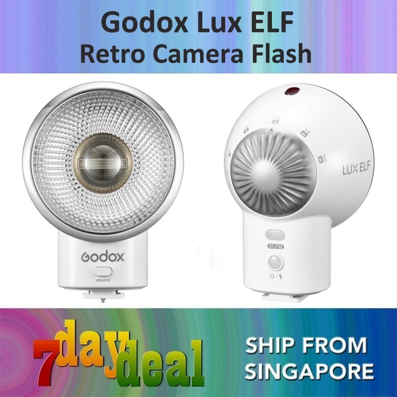 Godox Lux ELF Retro Flash - For All Camera (White)