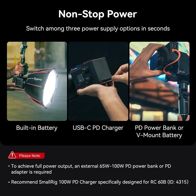 SmallRig RC 60B Portable Bi-Color COB LED Video Light (4376)