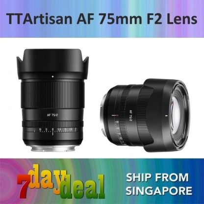 TTArtisan AF 75mm F2 Full Frame Lens (Black) - E / Z / L Mount