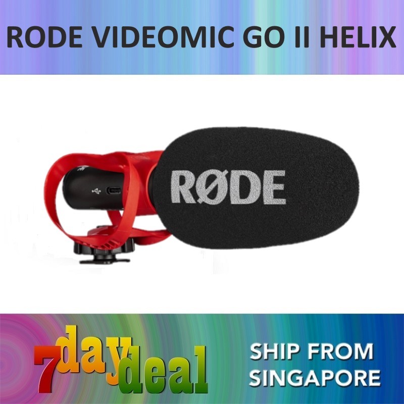 RODE VideoMic GO II HELIX (Lightweight Ultracompact Analog / USB Camera Mount Directional Microphone)