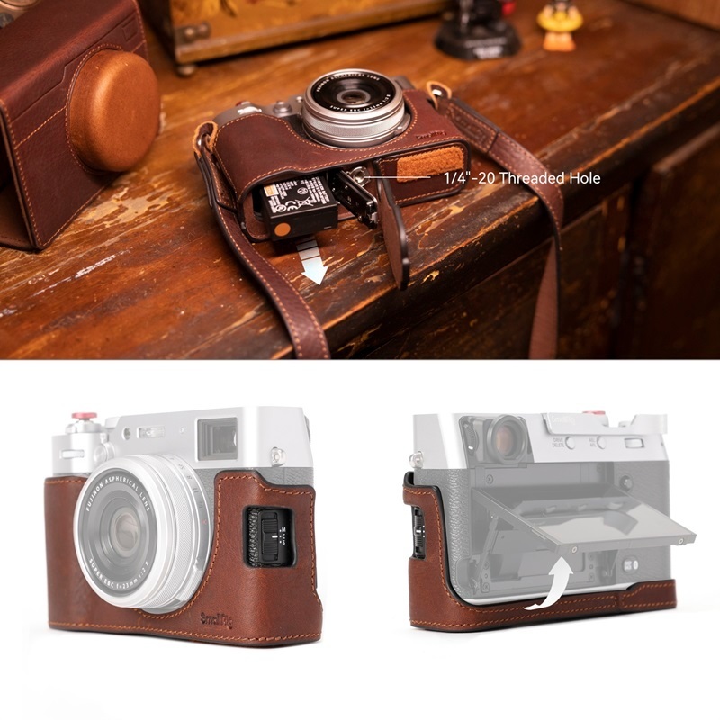 SmallRig Leather Case Kit for Fujifilm X100VI (Black 5622 / Brown 4558)