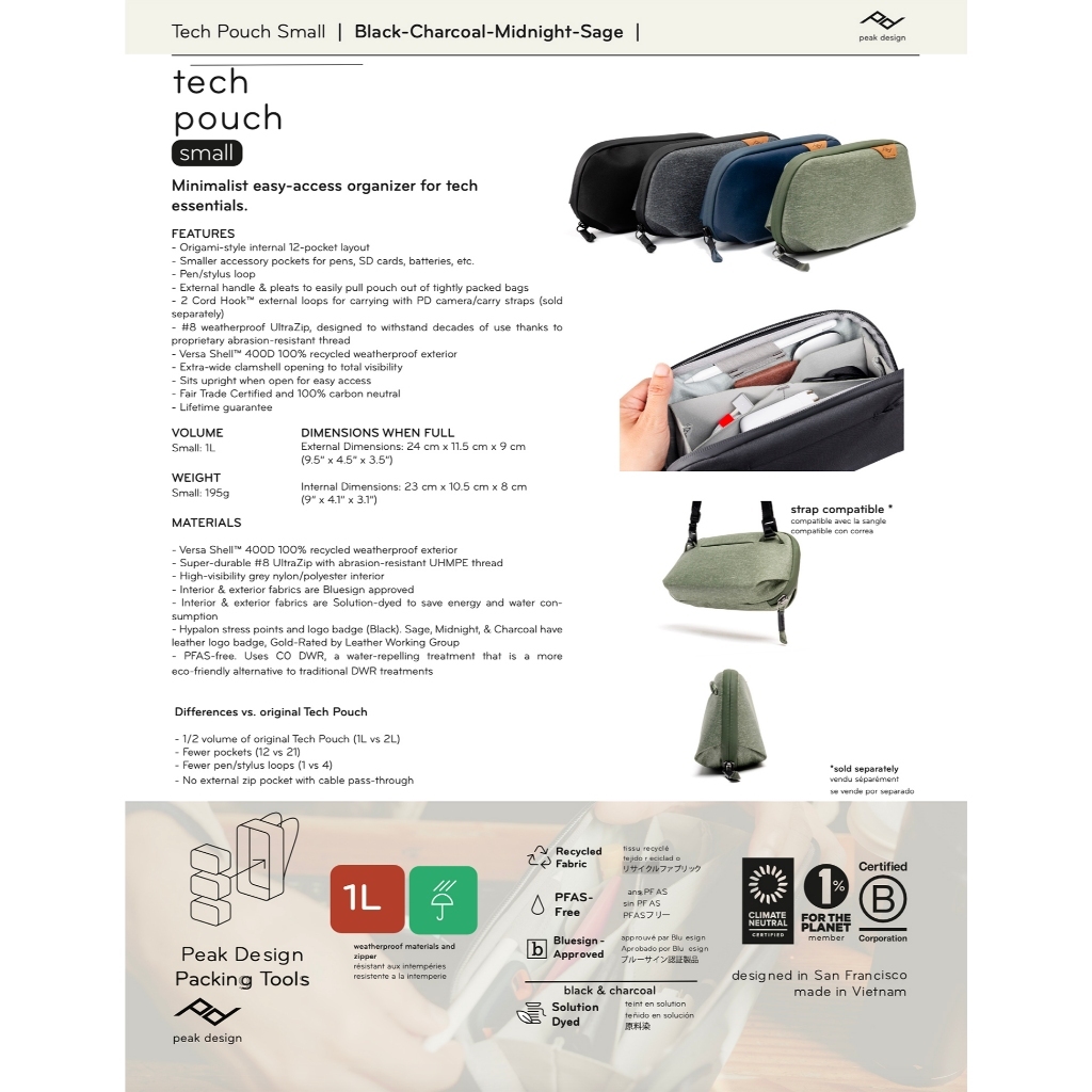 Peak Design Tech Pouch Small