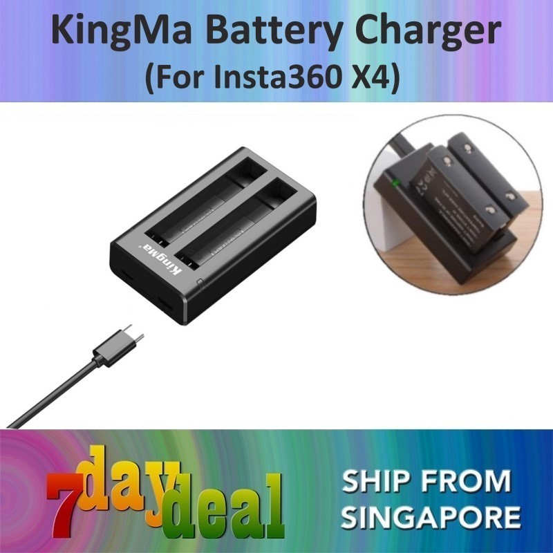 KingMa USB Dual Slot Battery Charger BM066 (For Insta360 X4)
