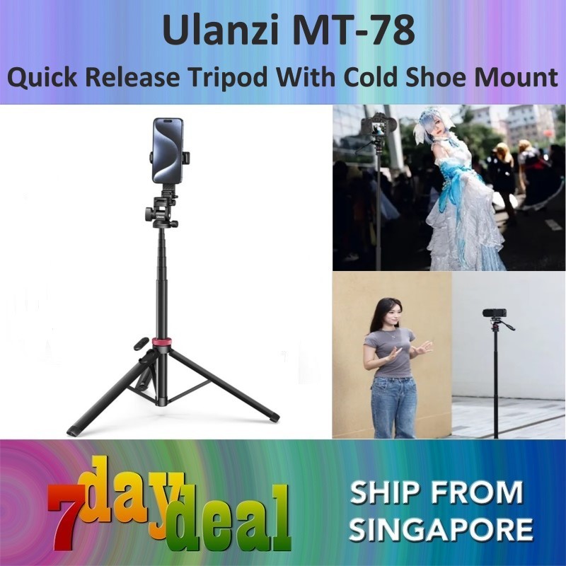 Ulanzi MT-78 Quick-Release Tripod with Cold Shoe Mount (T077GBB1)