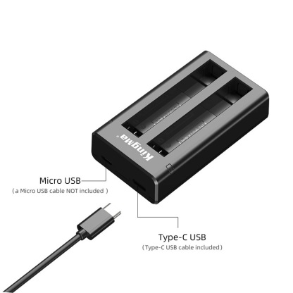 KingMa USB Dual Slot Battery Charger BM066 (For Insta360 X4)