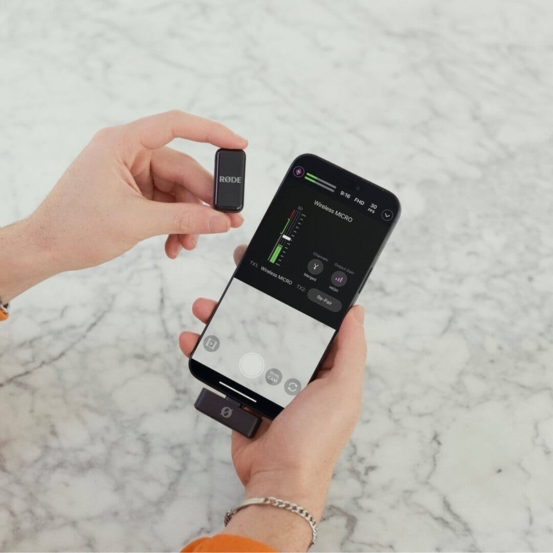 RODE WIRELESS MICRO 2 Person Dual Channel Wireless Microphone System (2.4 GHz) - (Type-C / Lightning)