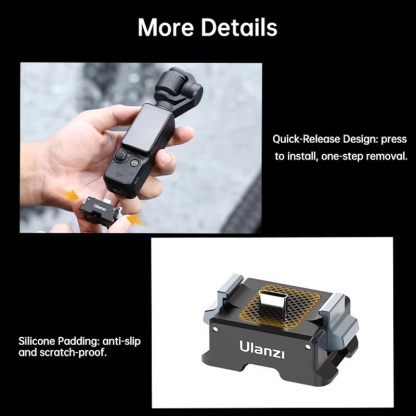 Ulanzi PK-10 1/4" Screw Arca Swiss 2-Prong Action Mount Base Plate (Type C) for DJI Osmo Pocket 3 (C029)