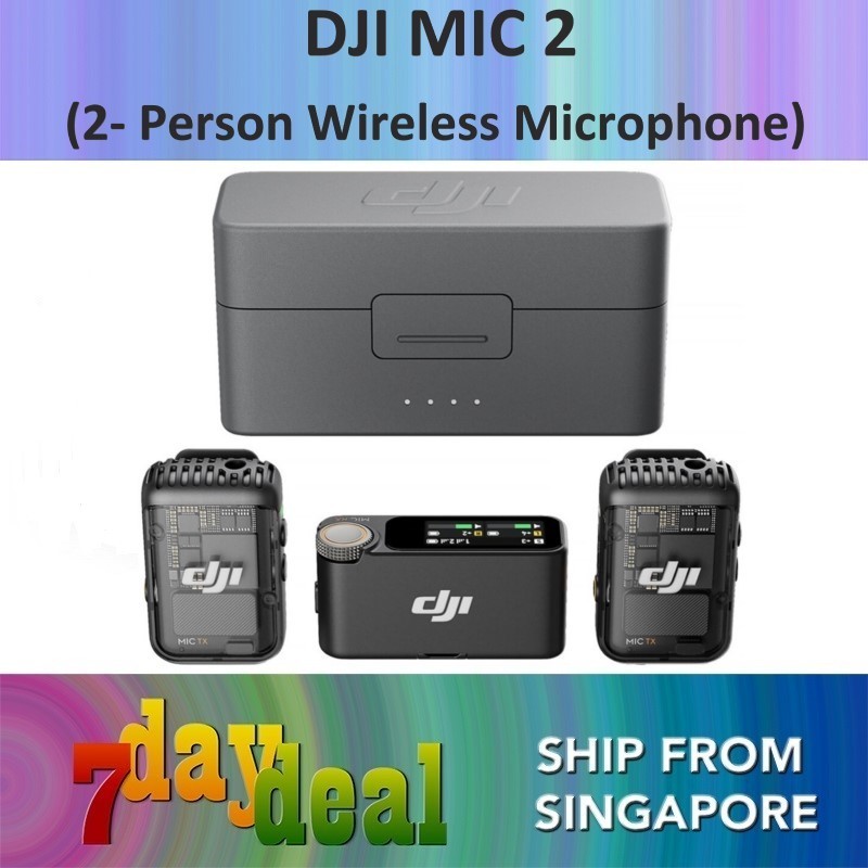 DJI MIC 2 (2 Person Compact Digital Wireless Microphone for Camera & Smartphone)