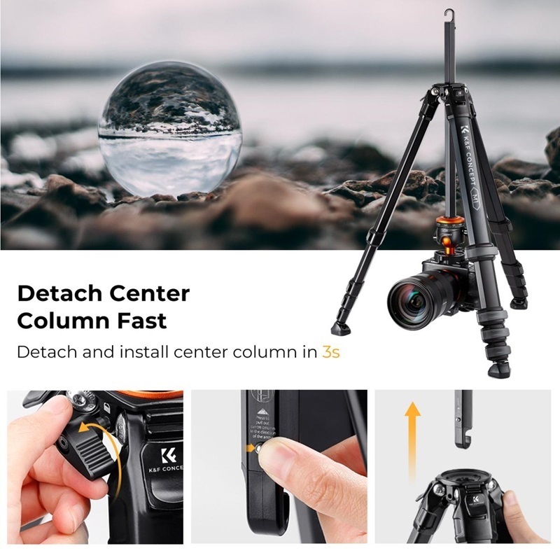 K&F M1+BH-36L Camera Tripod 1.77m (KF09.105V1)
