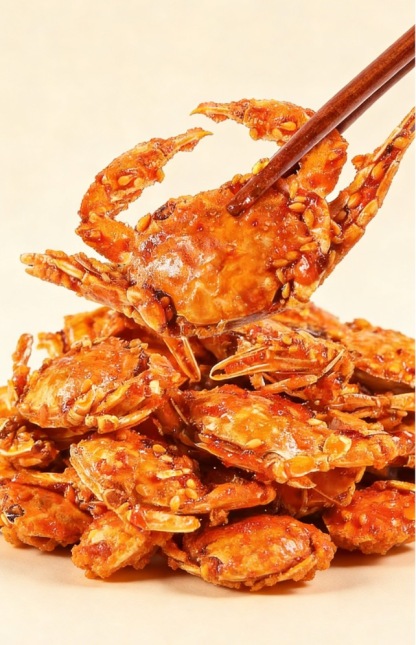 Spicy Crispy Sea Crab Snacks – High Protein, Low Sodium & Ready-to-Eat (Healthy Seafood Jerky)