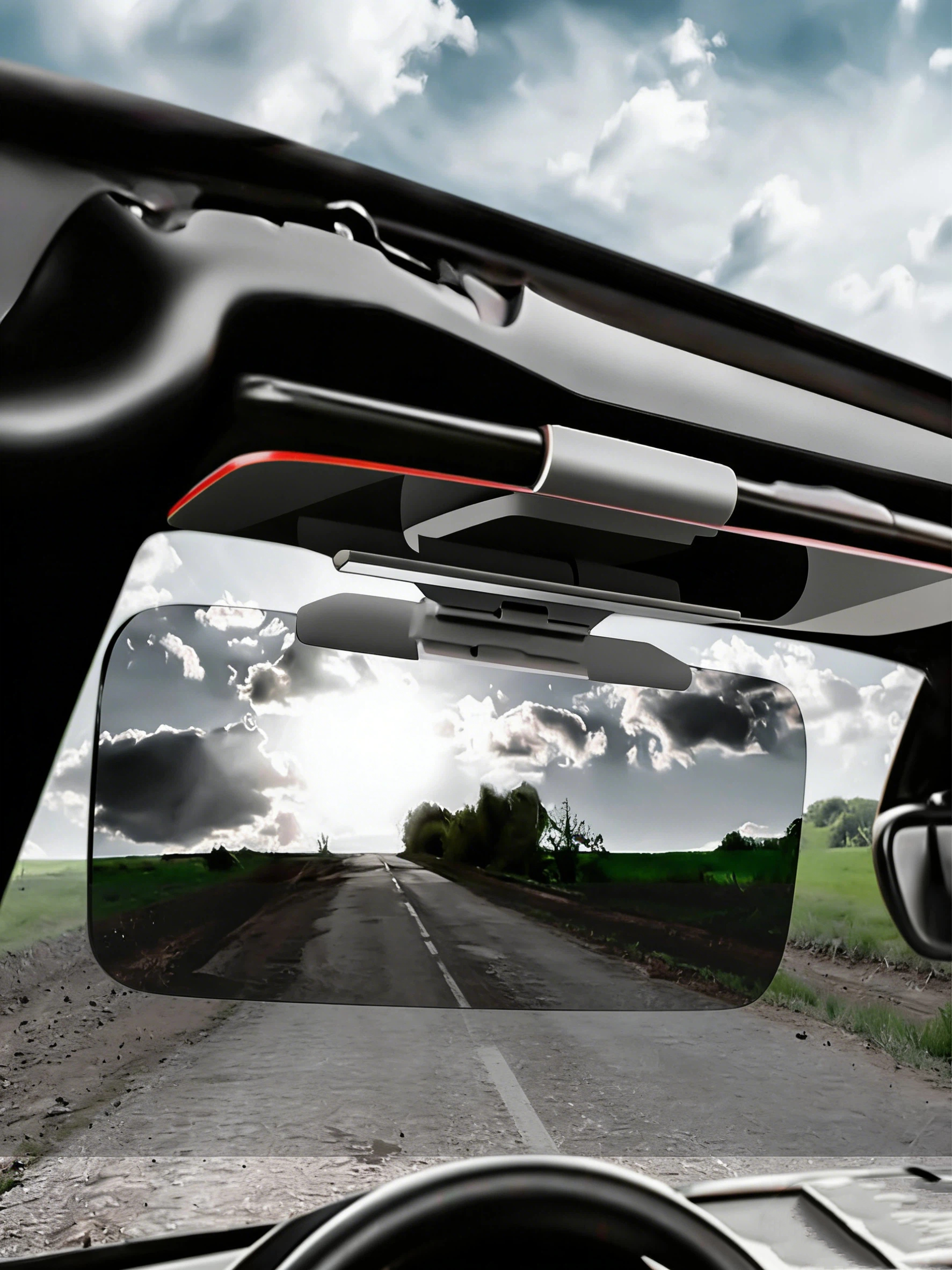 2-in-1 Day & Night Car Anti-Glare Visor - HD Driving Shield for Sun Glare & High Beam Protection, Universal Fit for All Cars