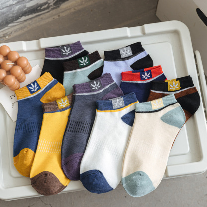 Men‘s cotton sweat-absorbing anti-odor low-cut socks