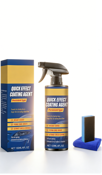 3-in-1 Quick Car Ceramic Coating Spray High Protection – Hydrophobic Nano Paint Sealant & Wax (Mirror Shine)