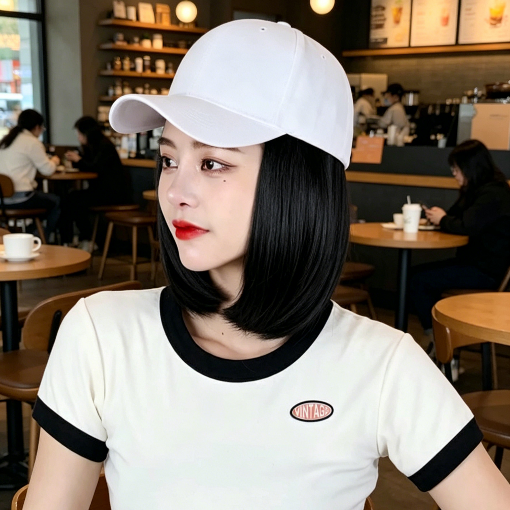 Topi Besbol Rambut Palsu | Topi Wig Muslimah | Hair Extension Cap Malaysia | Topi Wanita 2 in 1 | Wig Cap Natural Casual | Gaya Muslimah Moden