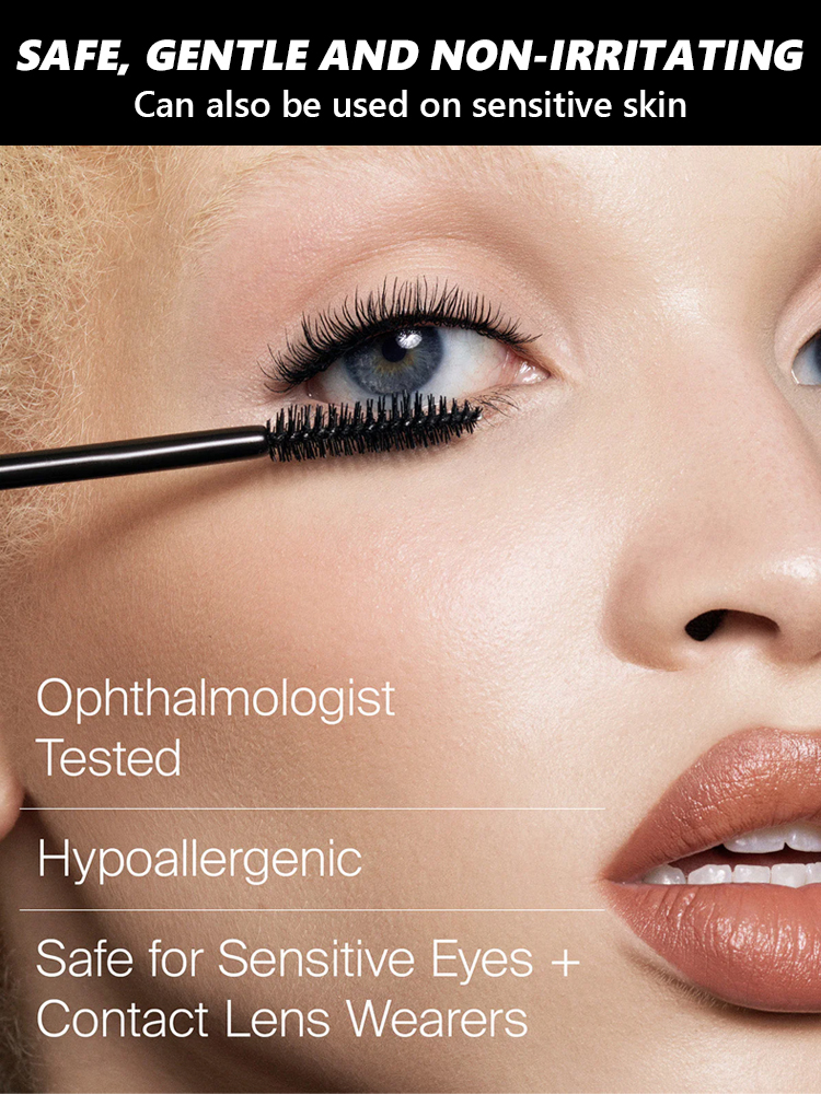 Waterproof Smudge-Proof Mascara | 5X Thicker & Longer Lashes | Hypoallergenic