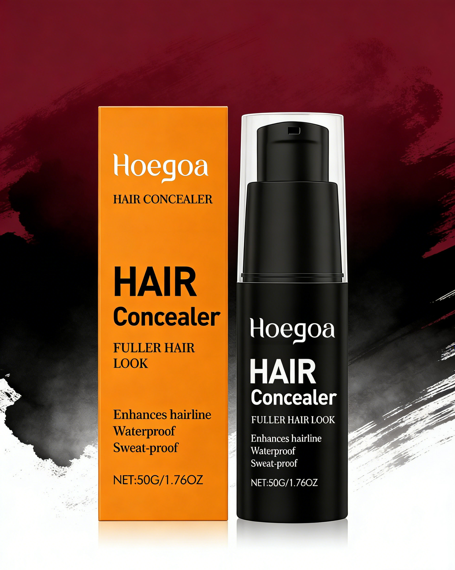 HOEGOA Instant Hair Concealer - 10-Second Balding Cover-Up, Waterproof & Lasts Up to 6 Days