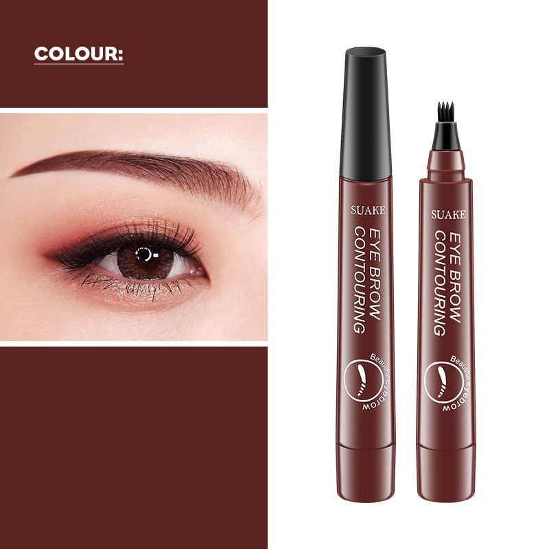 Wild Eyebrows Waterproof Eyebrow Pencil - Microblade Split-Tip Liner for Natural Hair Strokes