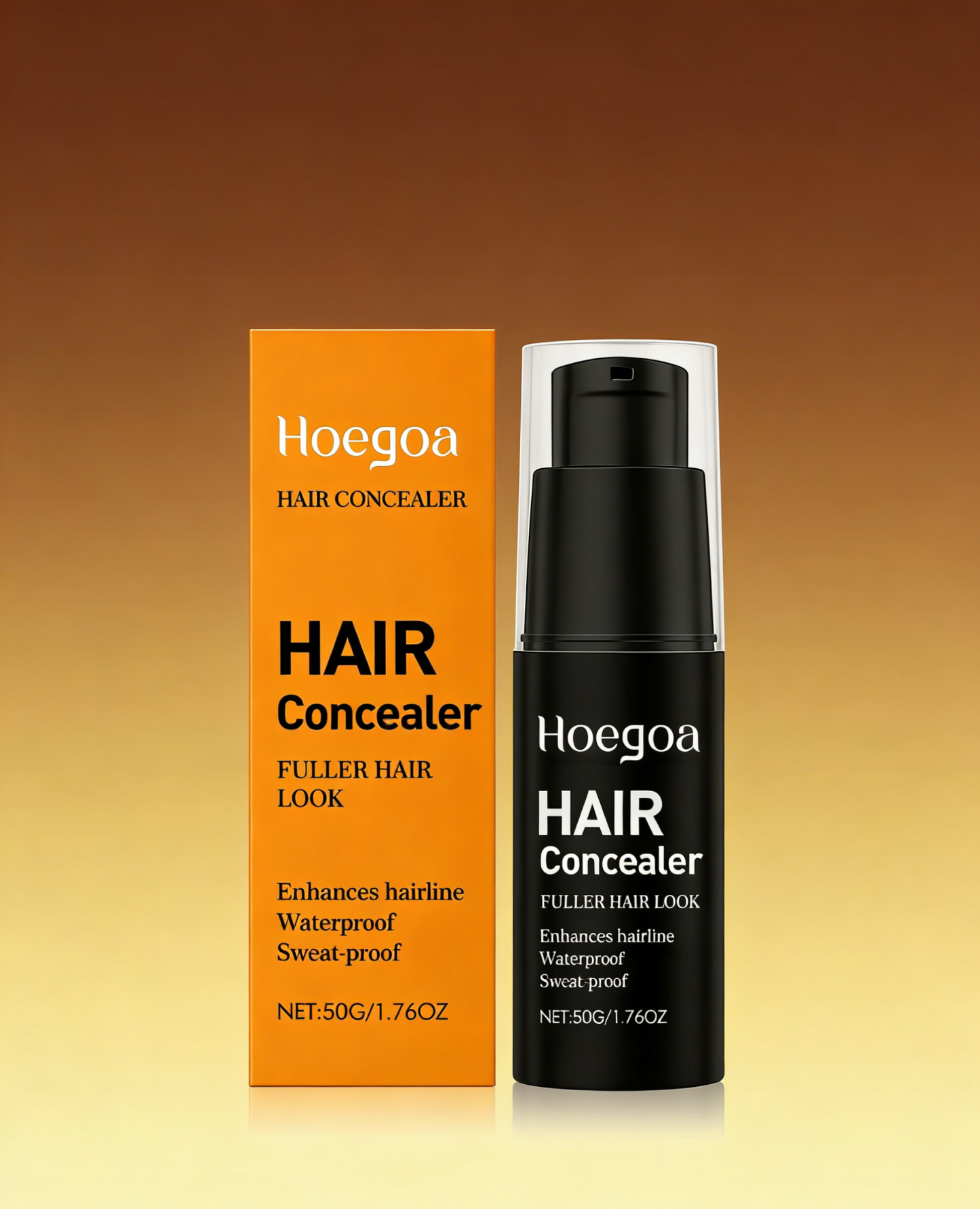 HOEGOA Instant Hair Concealer - 10-Second Balding Cover-Up, Waterproof & Lasts Up to 6 Days