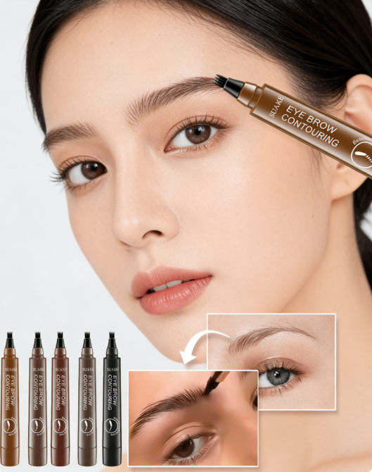 Wild Eyebrows Waterproof Eyebrow Pencil - Microblade Split-Tip Liner for Natural Hair Strokes