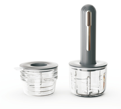 6-Sec Mini Food Chopper with 4 Interchangeable Bowls - Hygienic & Powerful Electric Meat Grinder