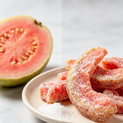 Premium Seedless Red Guava Preserves - Chewy Candied Dried Fruit Snacks | Best Exotic Tropical Treats Online