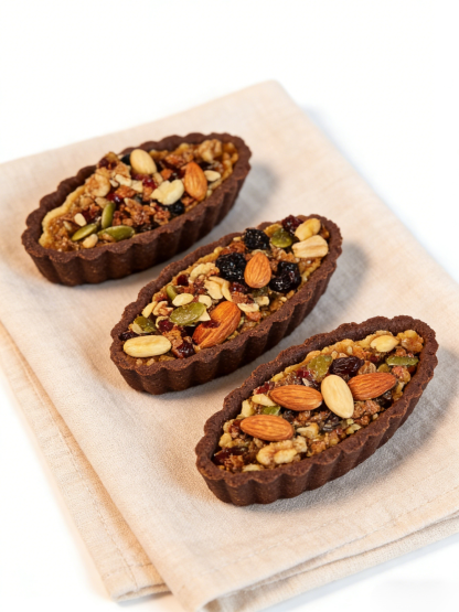 Premium Superfood Nut Boats (Crispy Nut Tarts) – Loaded with Almonds, Cashews, & Seeds – Healthy Energy Snack (Halal Friendly)