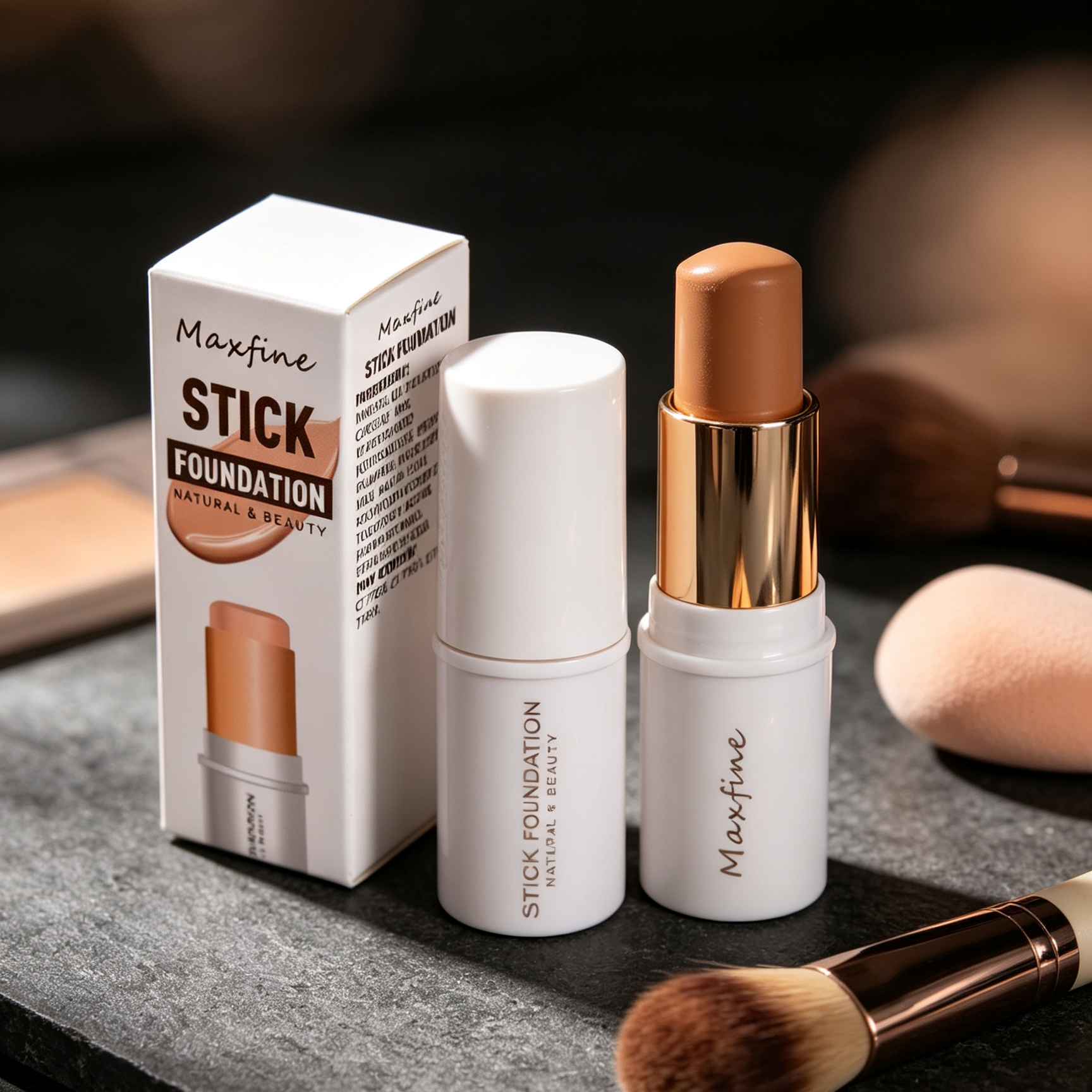 Foundation Stick Tahan Lama Tutup Segala Cela | Bedak Asas Glowing Anti-Tumpah Mekap Cepat