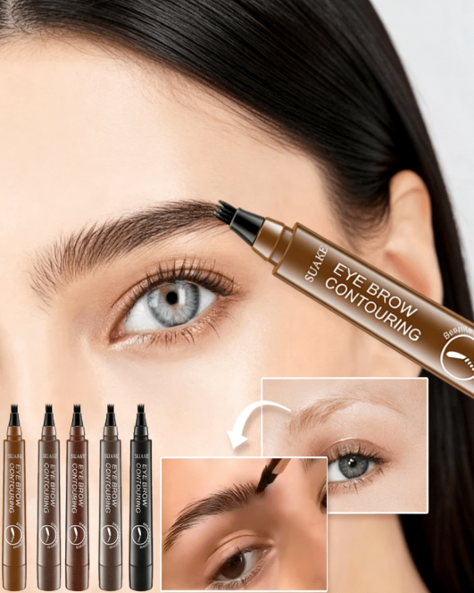 Wild Eyebrows Waterproof Eyebrow Pencil - Microblade Split-Tip Liner for Natural Hair Strokes