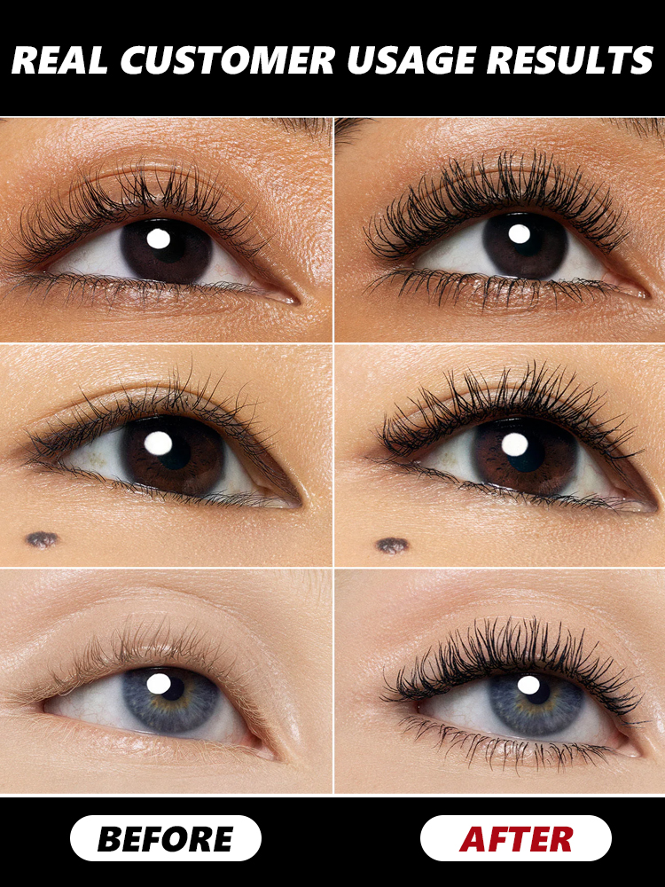 Waterproof Smudge-Proof Mascara | 5X Thicker & Longer Lashes | Hypoallergenic