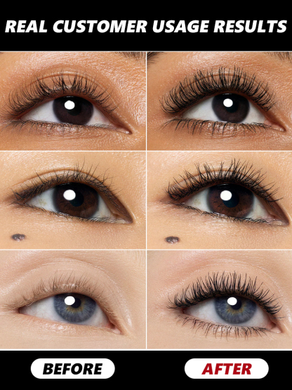 Waterproof Smudge-Proof Mascara | 5X Thicker & Longer Lashes | Hypoallergenic
