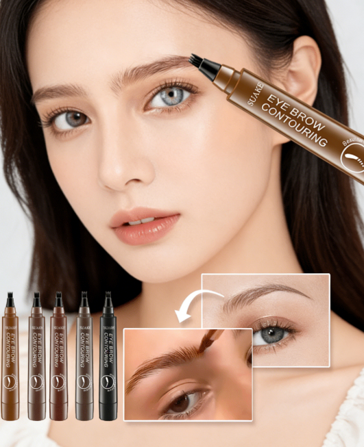 Wild Eyebrows Waterproof Eyebrow Pencil - Microblade Split-Tip Liner for Natural Hair Strokes