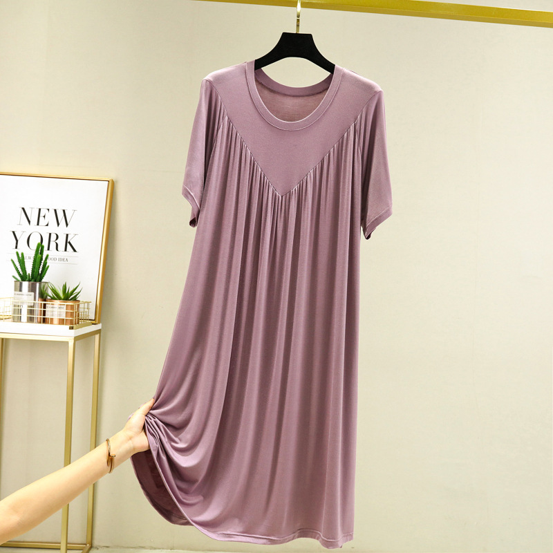 [3 times skin-friendly loose high elastic] Explosive style modal nightdress