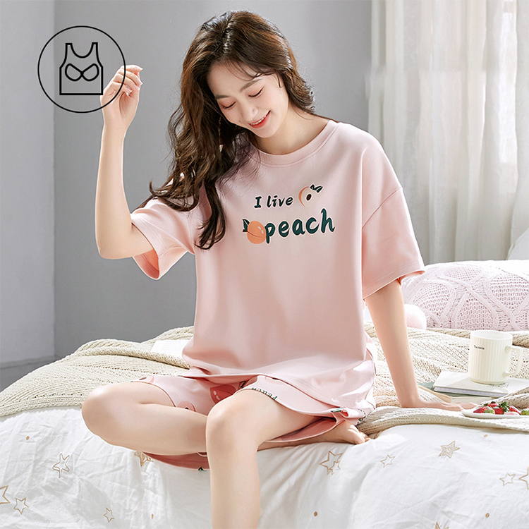 Comfortable Loungewear Set with Chest Pads