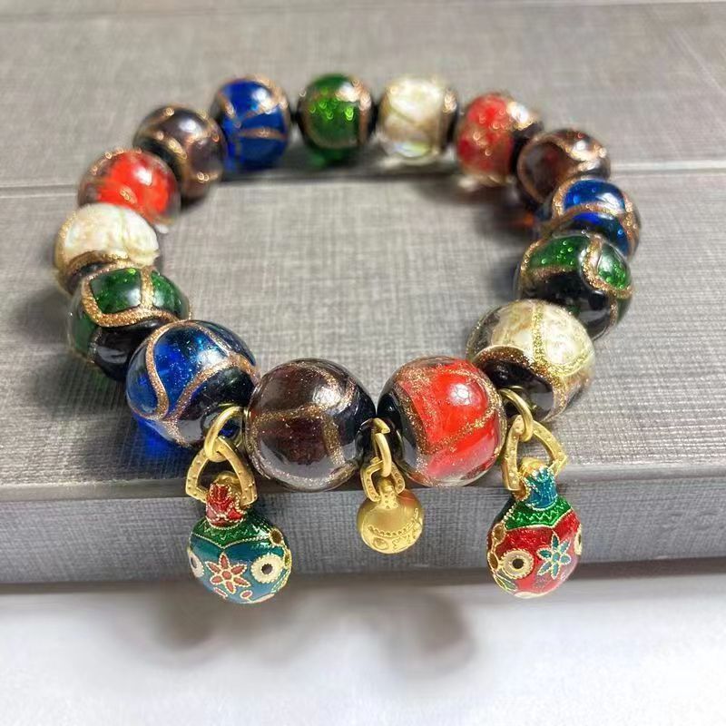 Gold Beast Fortune Glazed Bracelet Colorful Accessory