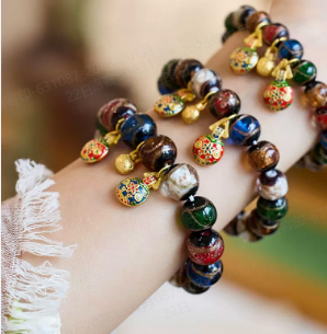 Gold Beast Fortune Glazed Bracelet Colorful Accessory