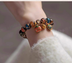 Gold Beast Fortune Glazed Bracelet Colorful Accessory