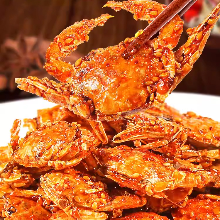 Spicy Sea Crab Snacks - High in Protein, Low in Sodium