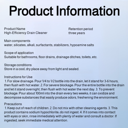 Powerful Toilet Unclogging Agent